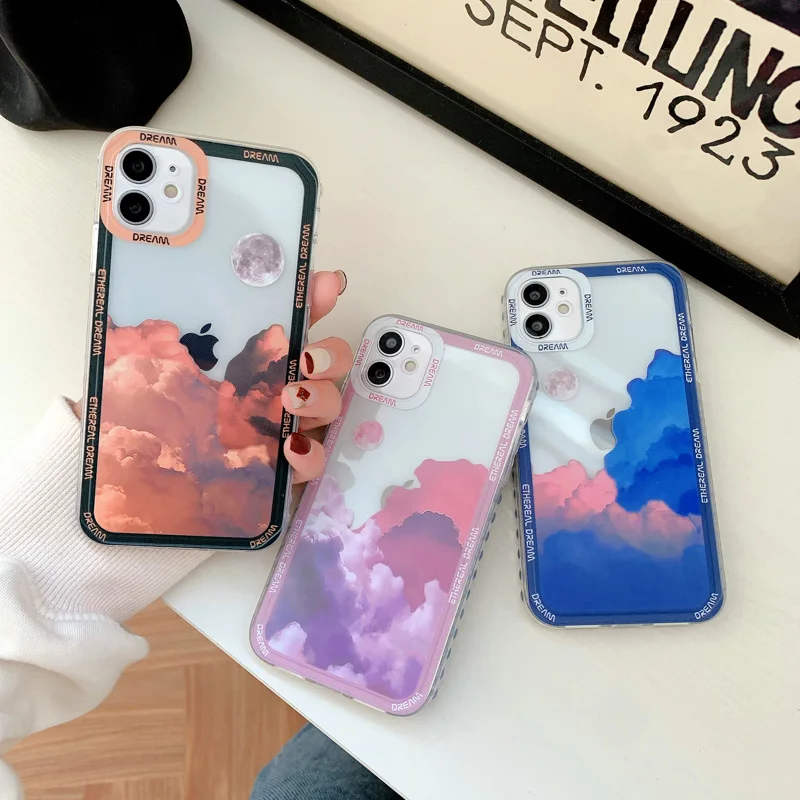 Чехол для iPhone 13 Pro чехол телефона iphone 11 прозрачный 14 12 Max XS XR 7 8 Plus SE противоударный -