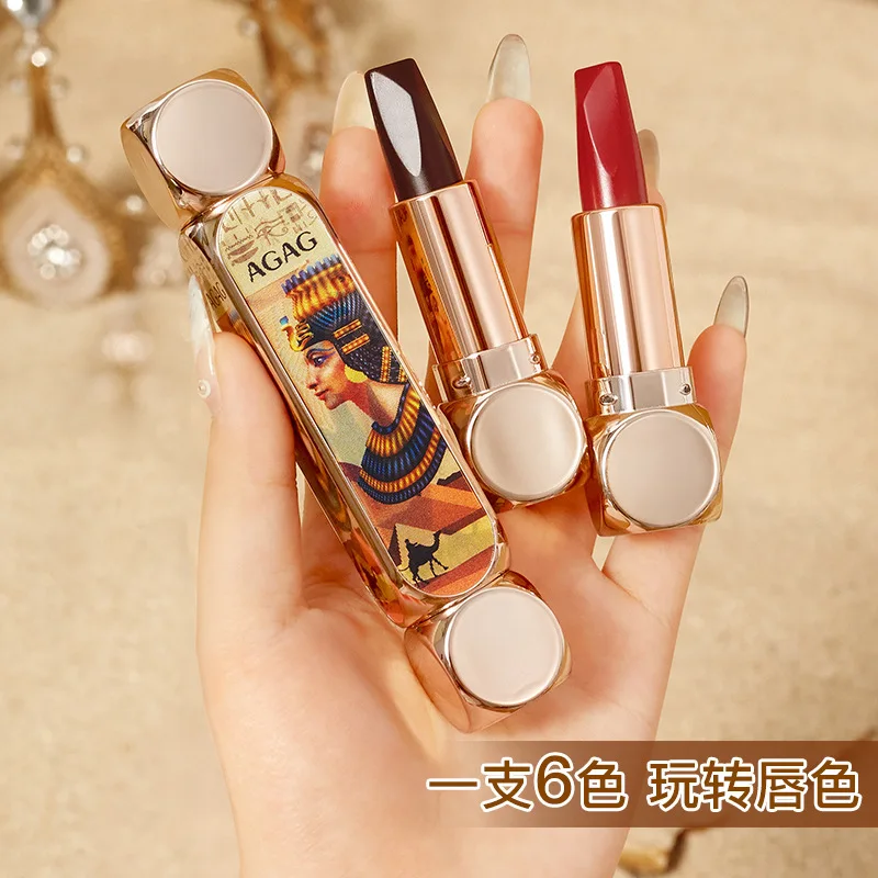 

AGAG Queen's Magic 6-Color Lipstick Brightens The Complexion Matte Lasting Makeup Lipstick 1 Piece Of 6 Colors