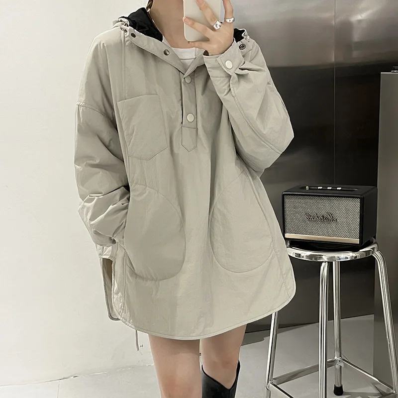 Autumn and Winter Hooded Cotton Women 2022 Winter New Loose Design Warm Cotton Jacket Women's Clothing Jackets Cotton Coat New enlarge