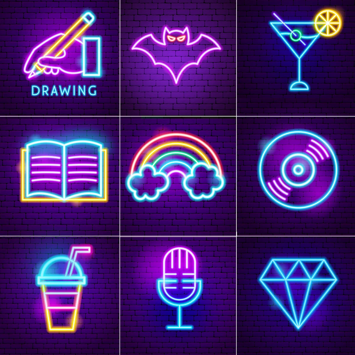 

Радужная вывеска, неоновые огни с регулируемой яркостью, декор для детской комнаты, домашние книги, неоновые украшения для бара, пива, летучая мышь, украшение на стену на Хэллоуин