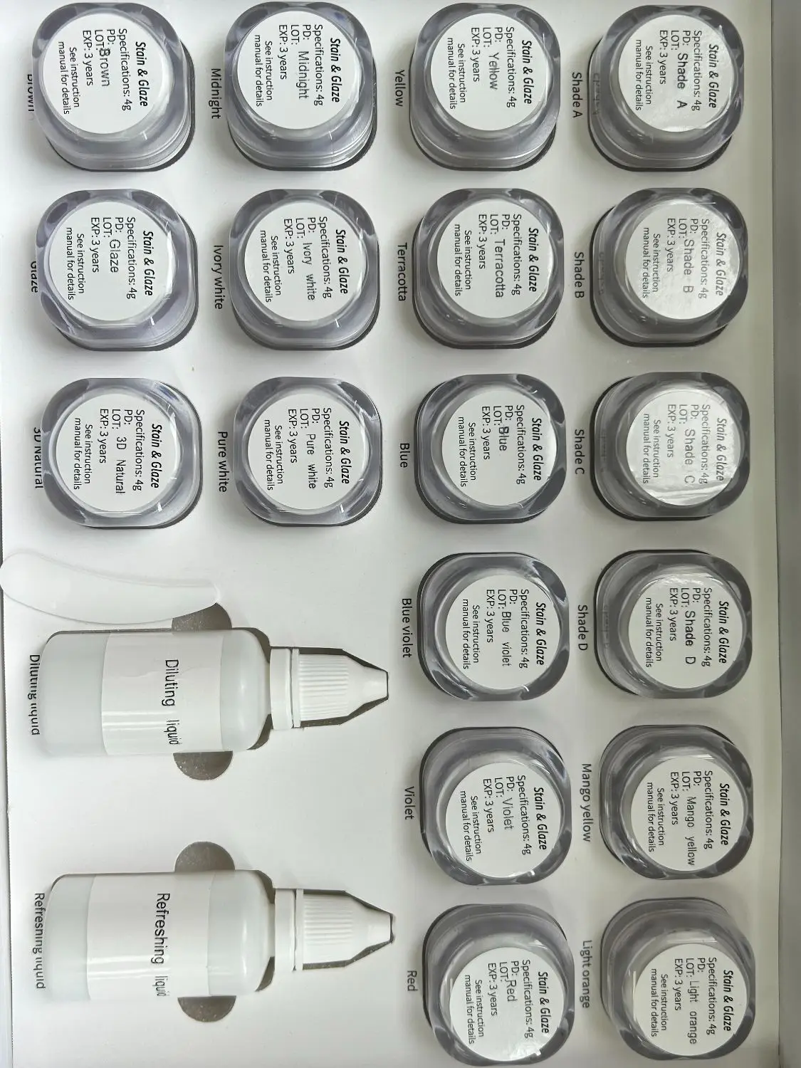 Зеленые 5 бутылок зернистость жидкость для разбавления Освежающая пятна и