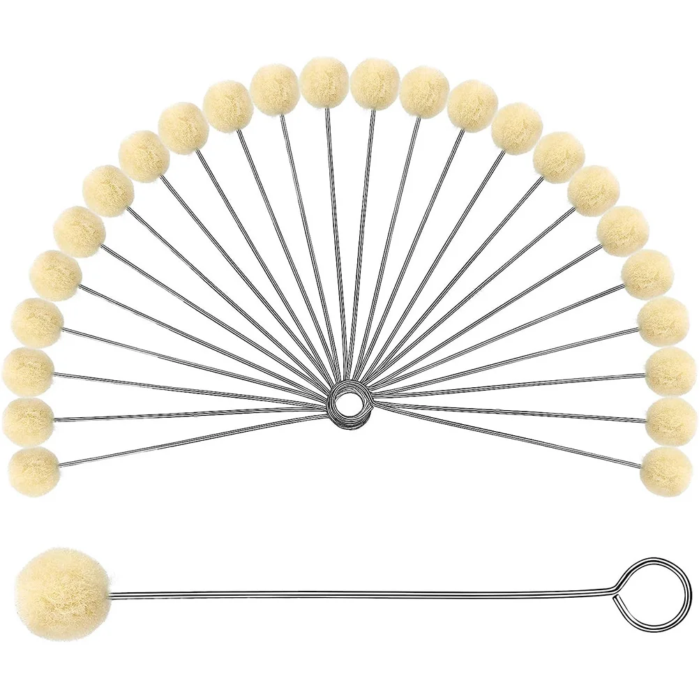 100 шт. аппликатор для окрашивания шерсти Daubers с длинной ручкой шарики инструменты