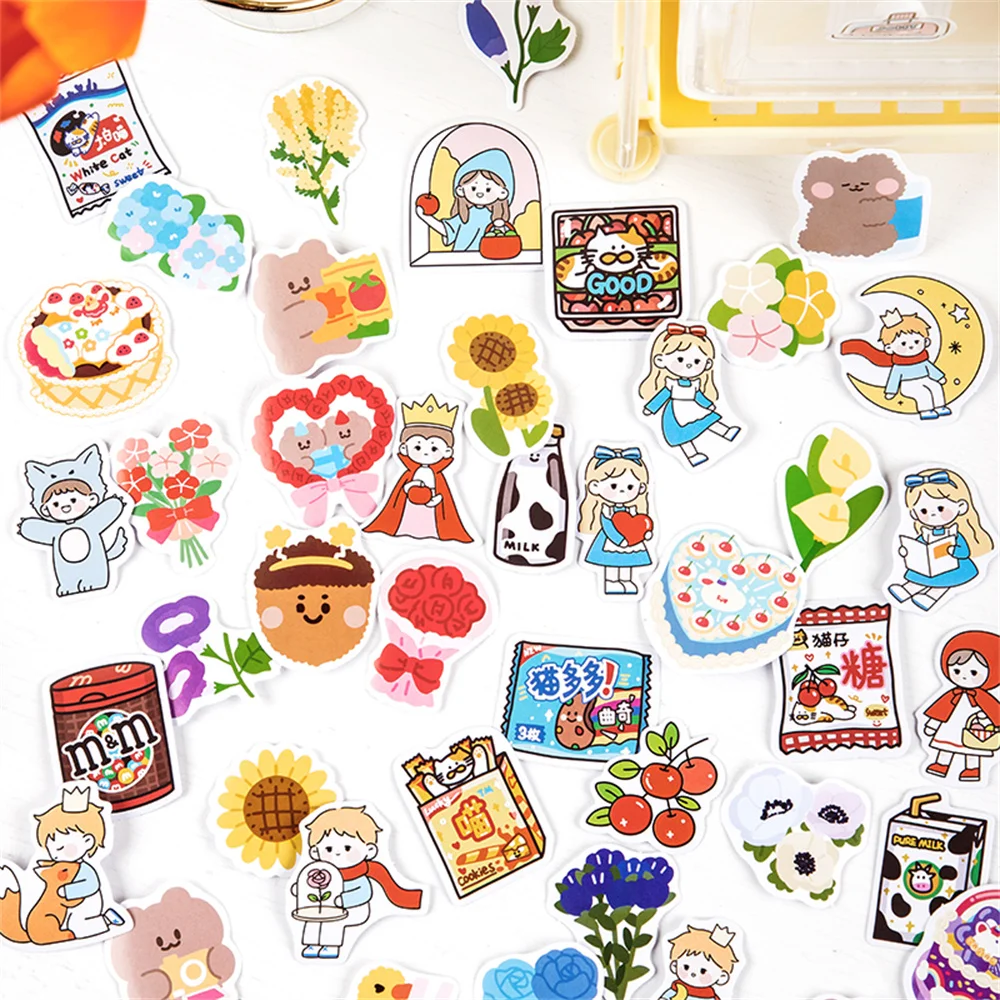 

46pcs Cartoon Stickers Diary Planner Decoration Sticker Album Scrapbooking Diary Stationery Sticker Cute DIY Photo Stationery