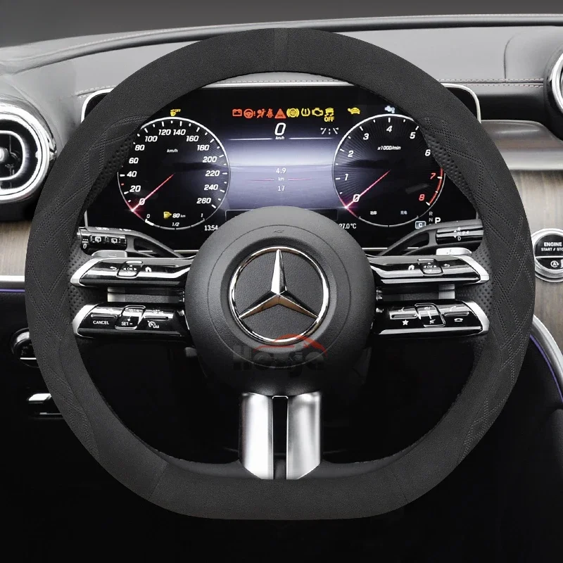 

Замшевый чехол на руль автомобиля для Mercedes Benz E GLC CLE CLA CLS C B A T GLA SLC 260 200 300 400 220 350 250 180 Аксессуары