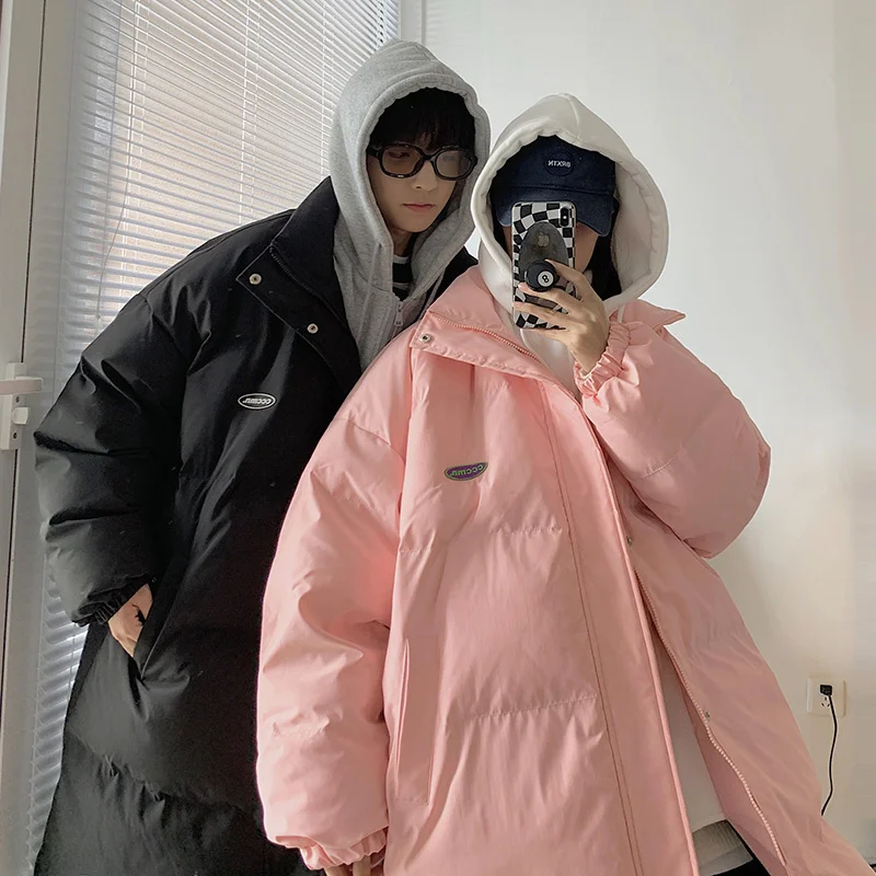 Winter Jacket Men Warm Fashion Oversized Long Down Jacket Men Korean Loose Thick Hooded Long Coat Mens Parker Overcoat -2XL