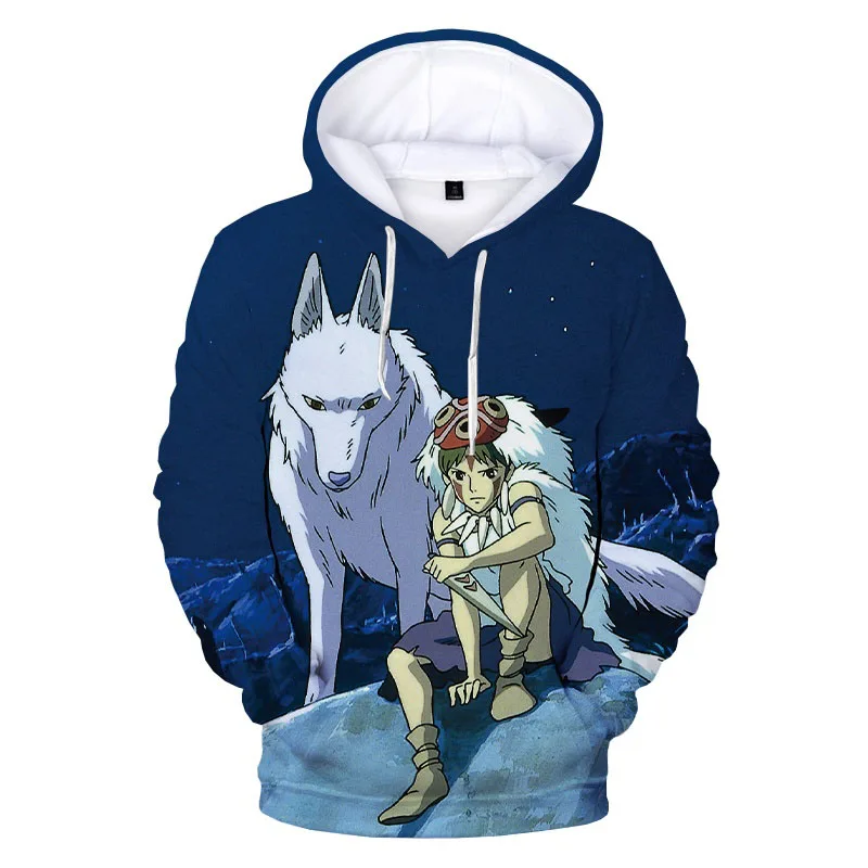 

2023 Princess Mononoke Hime 3D Printed Hoodies Anime Hooded Sweatshirt Men Women Cosplay Hip Hop Pullover Casual Fashion Hoodie