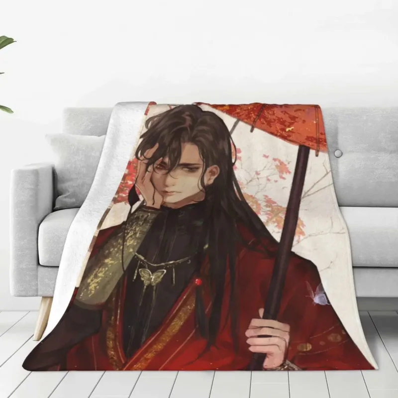 

Небесное официальное благословение Lian Hua одеяла фланелевые Anime Yaoi ЛГБТ Tgcf супермягкое покрывало для кушетки, покрывало для спальни