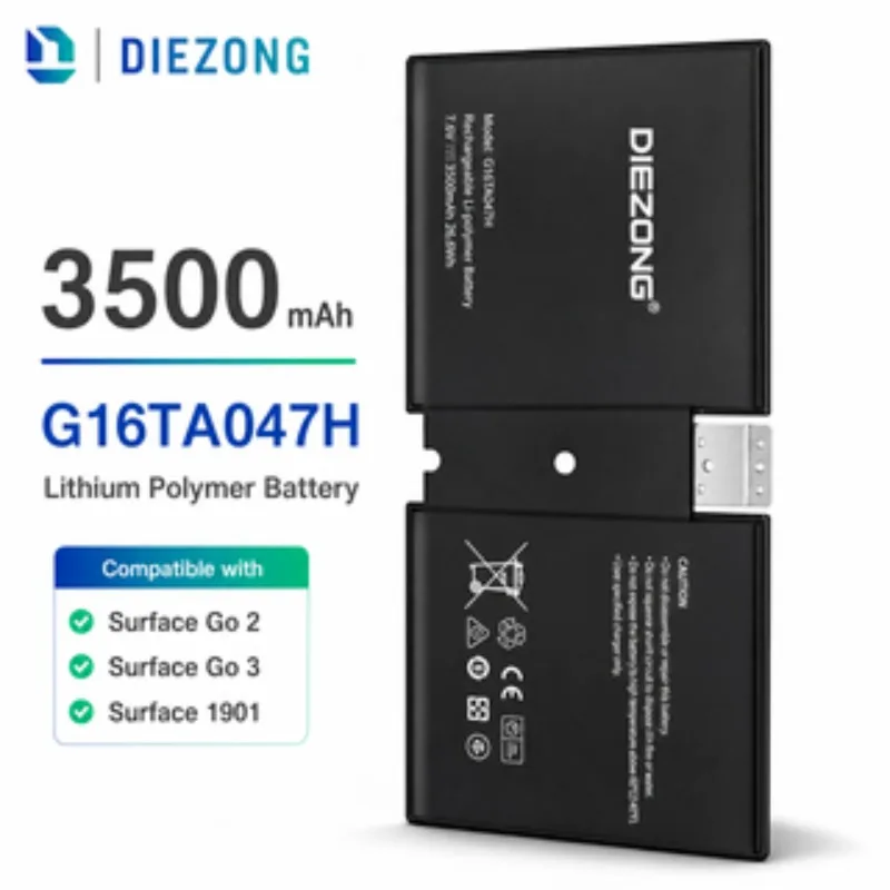 Фото Аккумулятор 7.66В 3500мАч 26.81Вт G16TA047H DYNU01 для Microsoft Surface Go 2 1901 1926 1927h, заменяющий оригинальный аккумулятор для ноутбука. №1