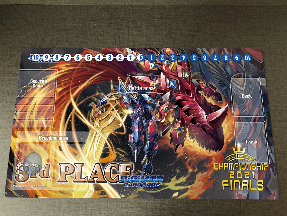 

Anime Digimon Playmat Final Championships CCG TCG Playmat Trading Card Game Mat & Free Bag Rubber Desk Mat Pad Mousepad 60x35cm