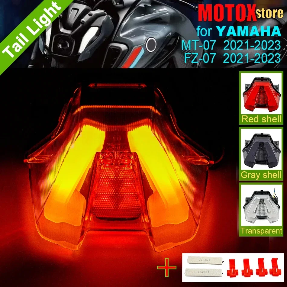 Задний фонарь для мотоцикла подходит YAMAHA MT07 FZ07 MT-07 2021-2023 светодиодный Встроенный