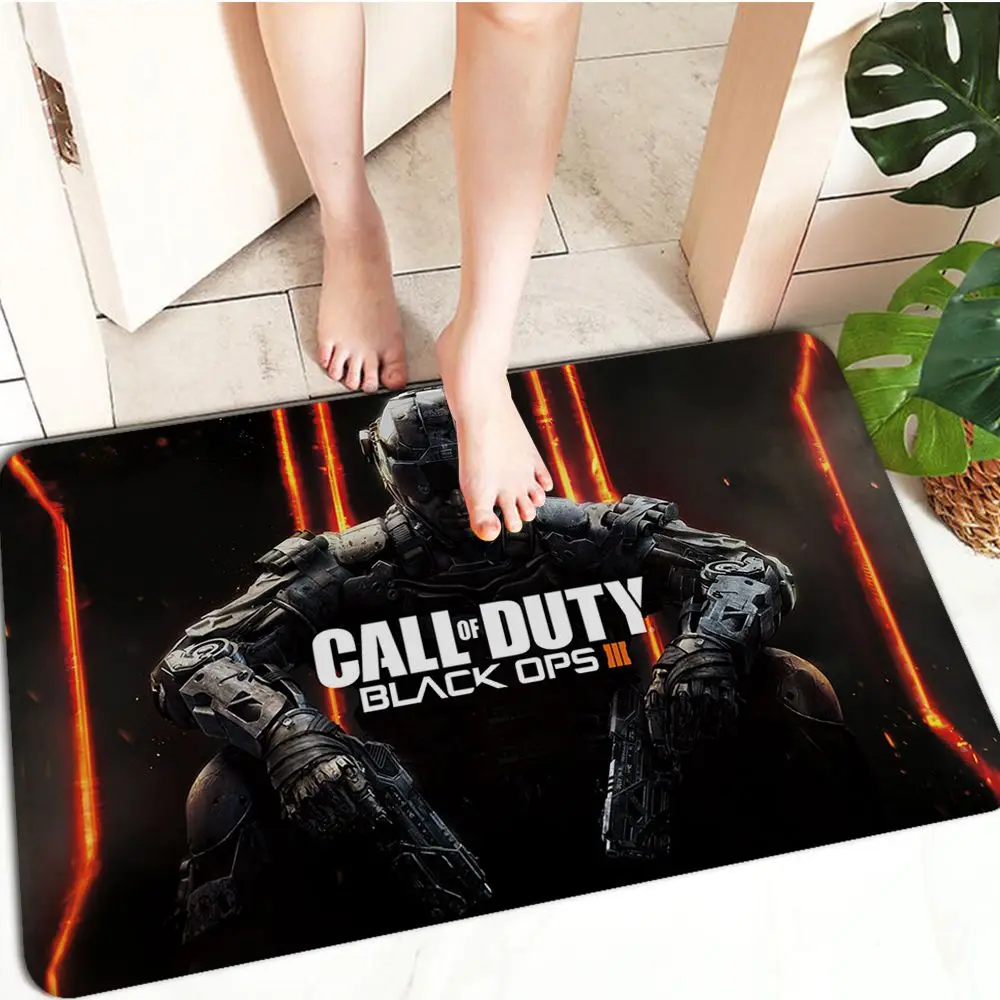 Фланелевый напольный коврик с надписью Call Of Duty противоскользящий ковер для