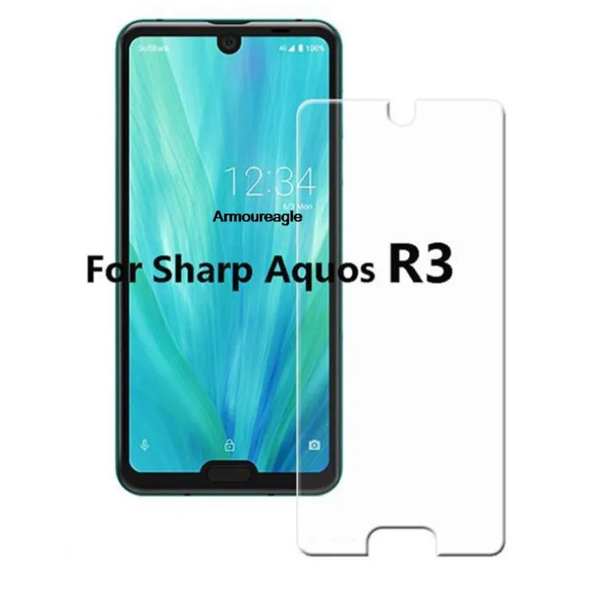 

tempered glass front hd safety guard on for sharp aquos r3 screen protector hard 9h