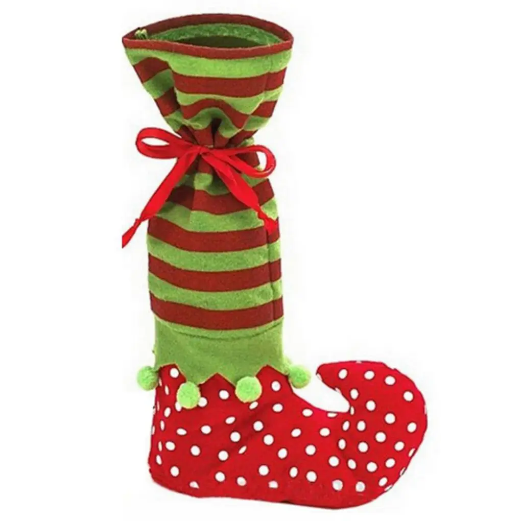 

Red and Green Christmas Stocking Gifts Socks Long Candy Socks 35 * 20cm