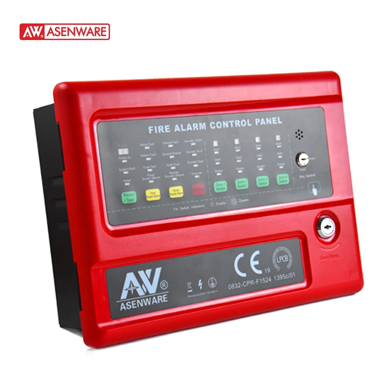 

Asenware Conventional Fire Alarm Control System 2/4 Zones Series Panel