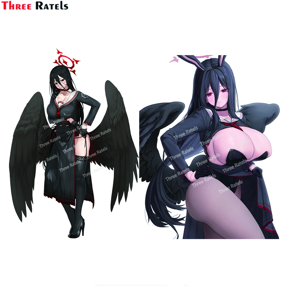 

Three Ratels H709 Hasumi Blue Archive Car Stickers Decal Anime Cute Car Accessories Decoration Pegatinas Para Coche