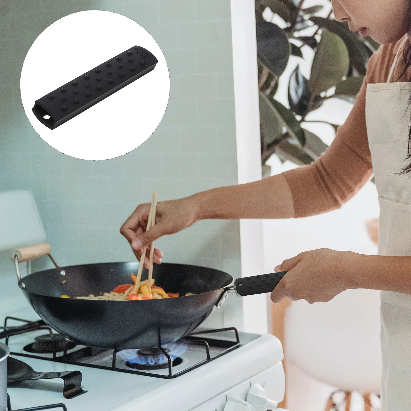 

Anti-scalding Pot Handle Cover Non-slip Pan Handle Sleeve Silicone Handle Cover