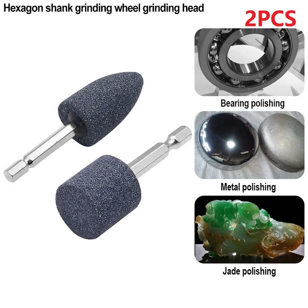 

2pcs Grinding Head Grinding Drill Grinding Wheel Hexagonal Shank Portable Sharpening Head Tool Durable Useful Best