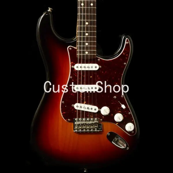 

Пользовательский магазин коричневый Sunburst Джон Майер Strat Ocaster 3 TS трехтоновая Sunburst электрическая гитара красная фотография