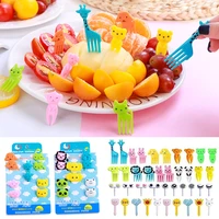 1050 pcs mini animal food picks for kids cute food fruit fork bento box decor reusable cartoon children snack cake dessert pick
