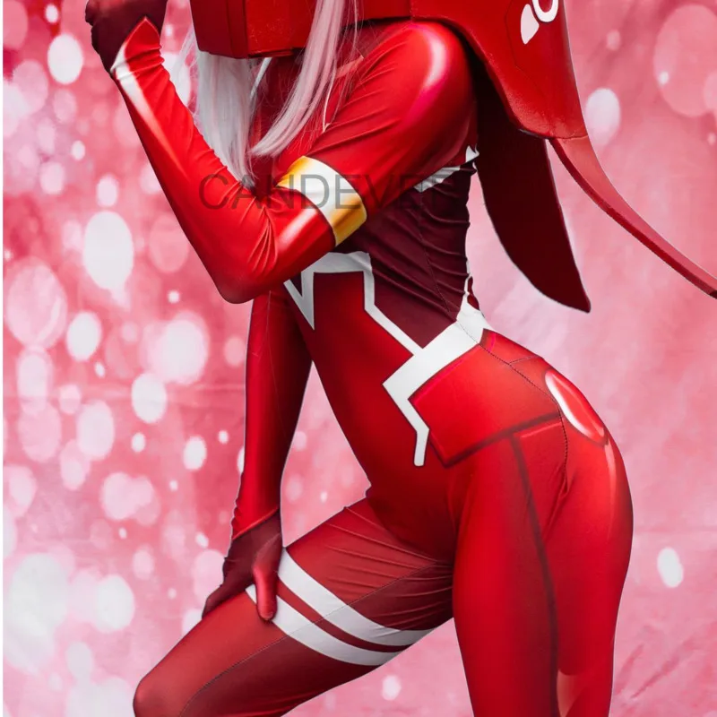 Костюм для косплея Zero Two 002 солидный во Фране хайсозавр принцесса Хэллоуин Черный