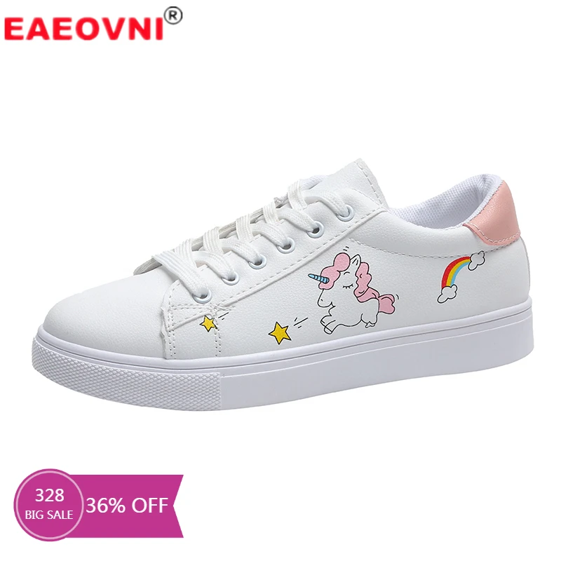 Кроссовки женские из ПУ кожи дышащие на платформе шнуровке Вулканизированная