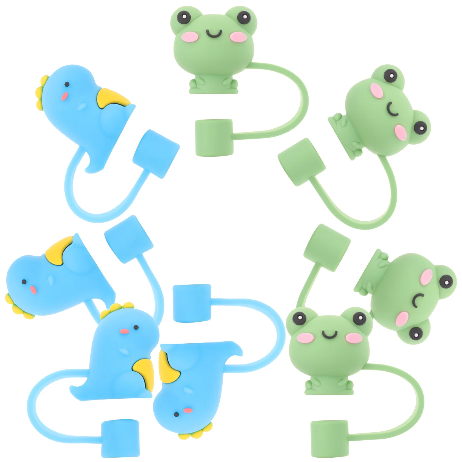 

Straw Cover Cap Drinking Silicone Caps Tips Reusable Plug Animals Tip Steel Stainless Party Protector Topper Cute Covers Toppers