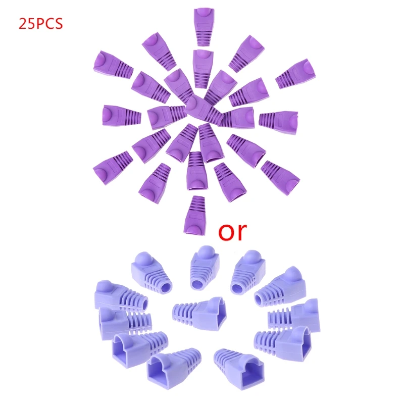 

587D 10/25Pcs/Lot For RJ45 Cat6 Cat5E Network Cable Connector Plug Protective Caps