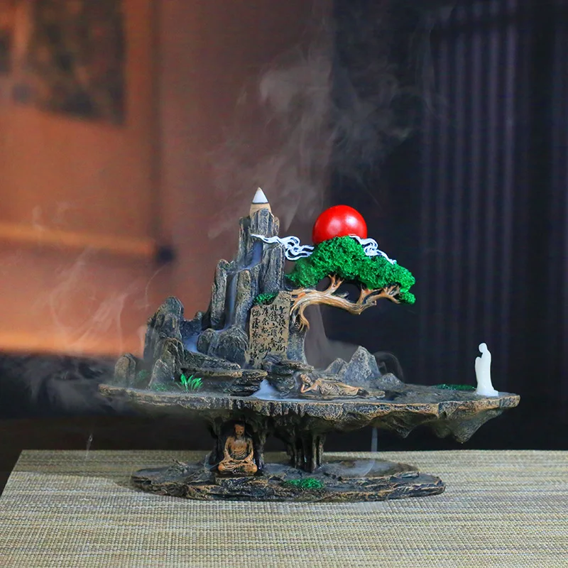 

Держатель для древесных благовоний в стиле древнего Будды под пипалом, стильный держатель для благовоний в виде конуса, домашний декор