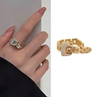 Женские винтажные жемчужные кольца AENSOA, креативные геометрические парные кольца с жемчугом, вечерние аксессуары, Подарочные ювелирные украшения, 2021
