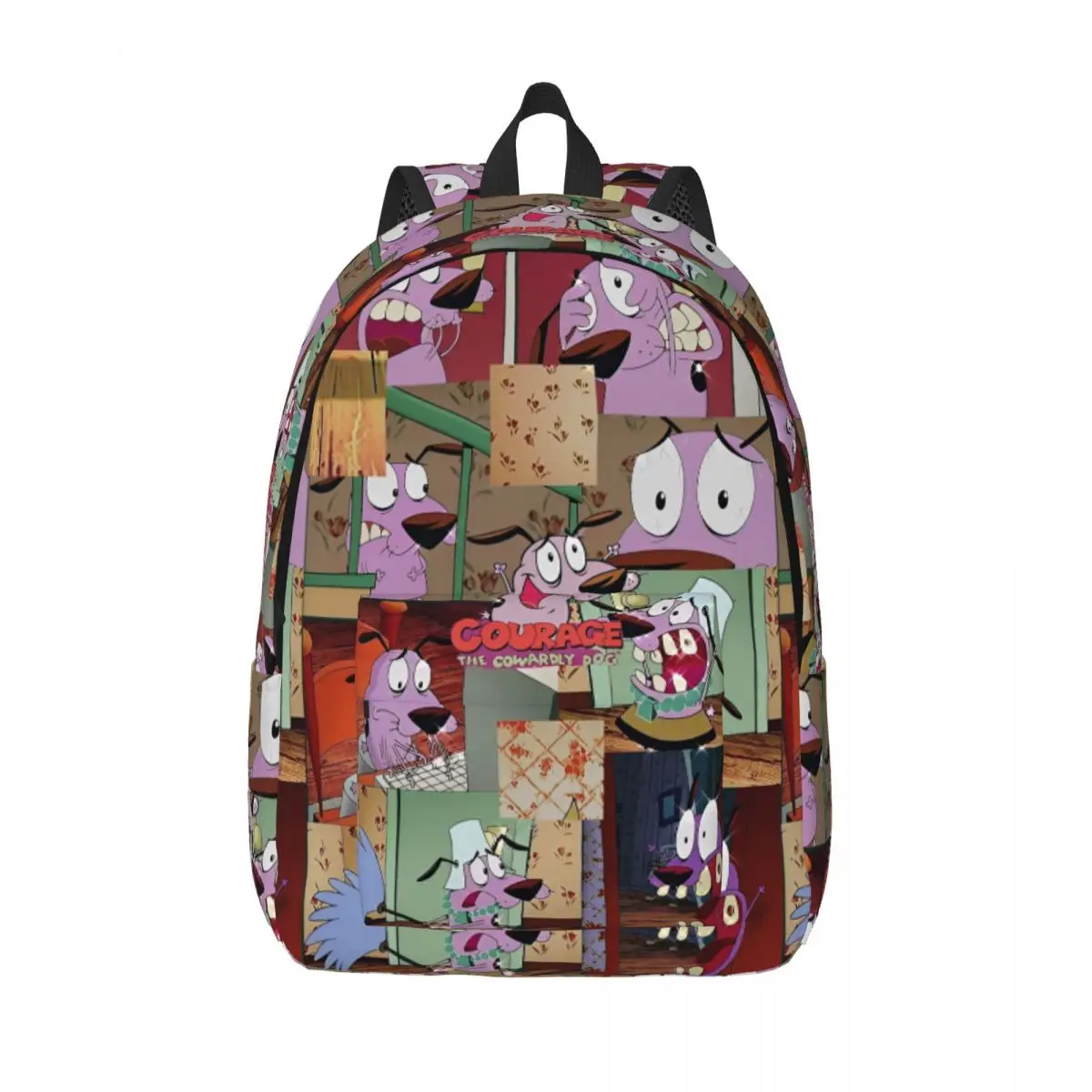 Cowardly Dog C-отчаяние мультяшное оформление Прочный Школьный походный дорожный