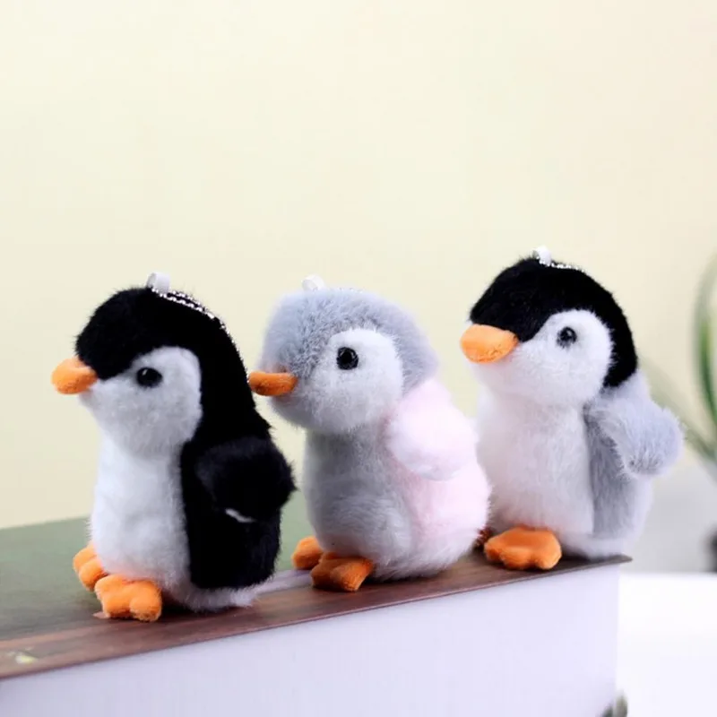 

Мягкая Плюшевая подвеска в виде пингвина, легкая в подвешивании мини 3D-глаза, милый пингвин, плюшевый брелок, мягкие зверушки, аксессуары для сумок, 11 см