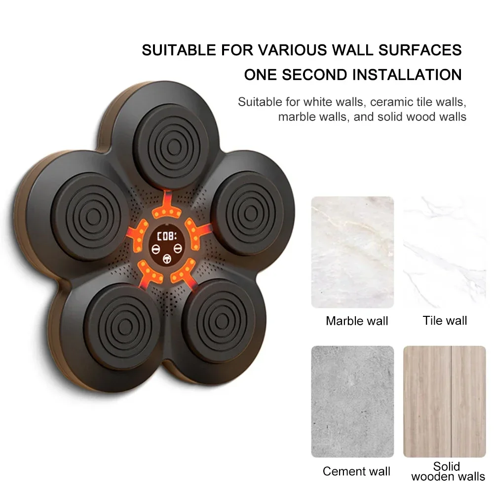 Интеллектуальная Bluetooth настенная мишень для бокса тренировочная реакция