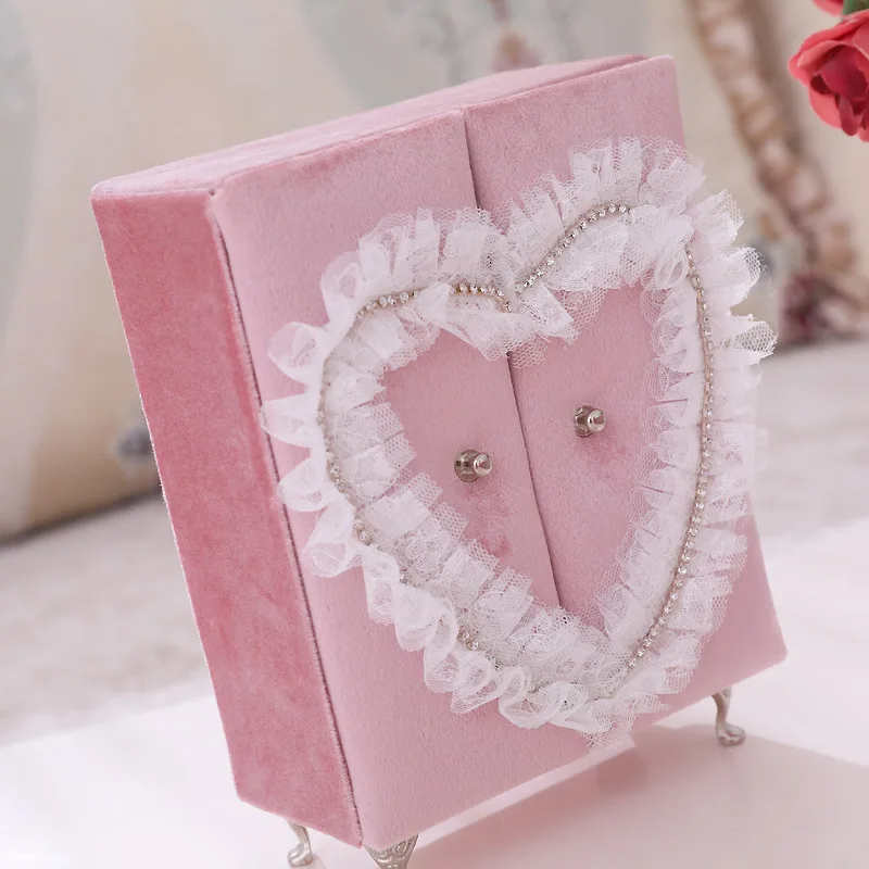 

Дизайнерский Розовый бархатный шкаф для ювелирных изделий ShanZuan с кристаллами