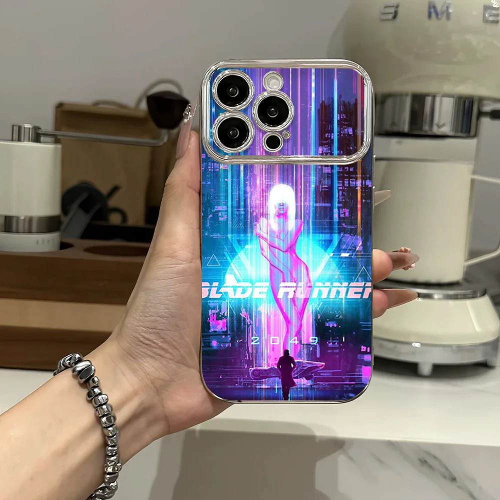 Phone Case For Samsung Blades R-Runner 2049 Electroplated Large Window LensA22 A23 A32 A51 A20 4G 5G Shell