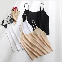 sexy ice silk tube top solid color tank tops underwear bras for women top thin comfort bralette casual sexy sleeping tanks tops