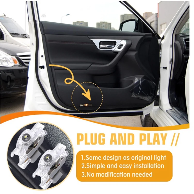 Светодиодные дверные теневые лампы с логотипом для Land Cruiser 2007-2021 2022 200 J200 LC200 120 J100
