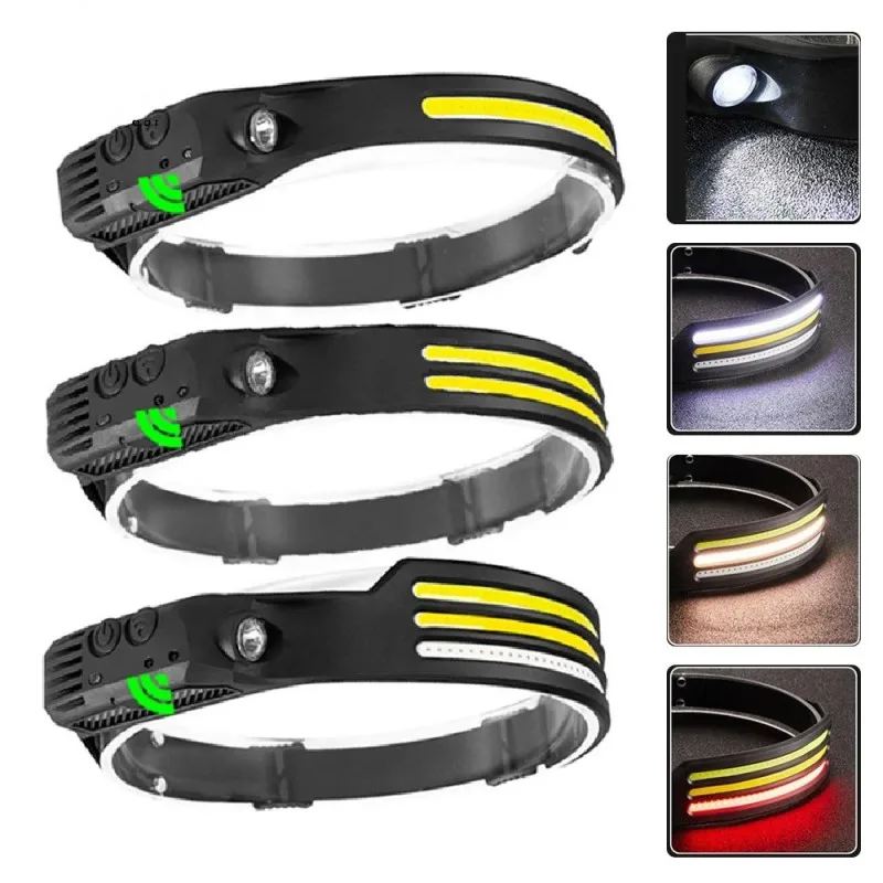 

Induction Headlight Glare Led Night Fishing Outdoor Camping Flashlight Typec Rechargeable Silicone Linterna Frontal Led Cabeza