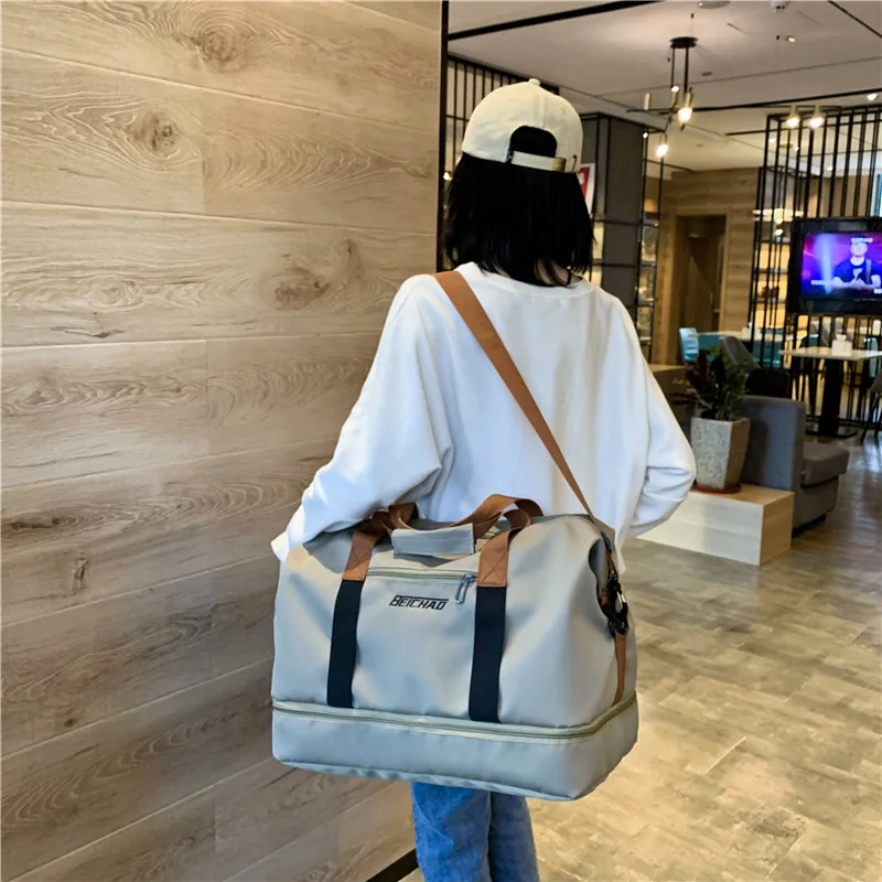 

Portable Short-distance Luggage Bag Korean Travel Bags Large Capacity Unisex Dry and Wet Separation Sports Fitness Handbag