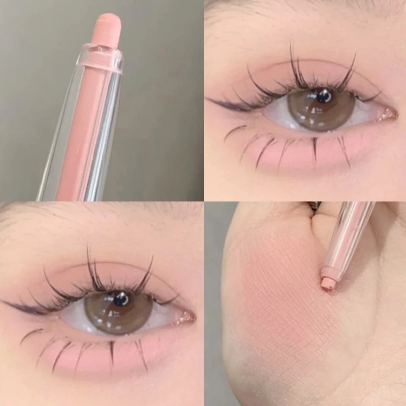 Rose Pink Glitter Eyeshadow Pen Pearlescent Matte Diamond Ey