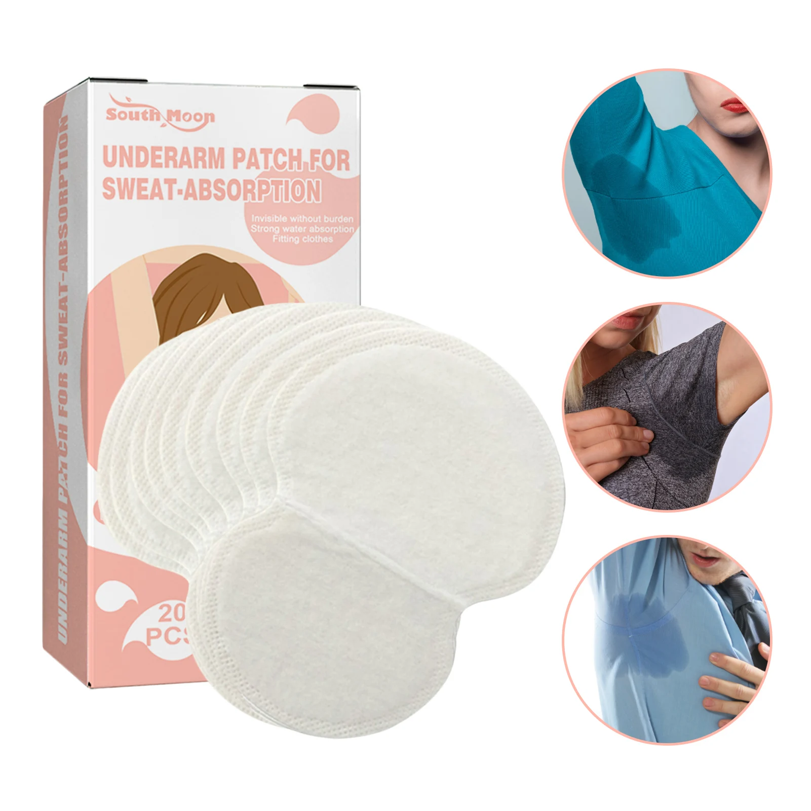 

20pcs Armpits Sweat Pads Underarm Sweat Pads Washable Armpit Sweat Absorbing Guards Dress Sweat Perspiration Pads Shield