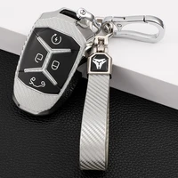 tpu carbon fiber car remote smart key case cover for lynkco 01 02 03 5 protective shell bag holder accessories