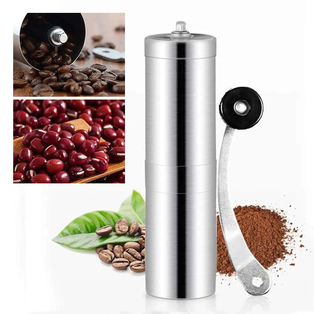 

Hiking Gadgets Mini Burr Grinders Coffee Bean Mill Manual Coffee Grinder Stainless Steel Adjustable Knob Setting