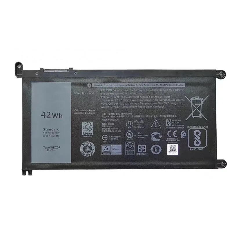 Фото Аккумулятор WDX0R 3500 мАч для ноутбуков Dell Inspiron серий 13, 14, 15, 17, 5368, 5567, 5570, 7378, 7579, WDXOR 3CRH3 T2JX4, сменный аккумулятор №2