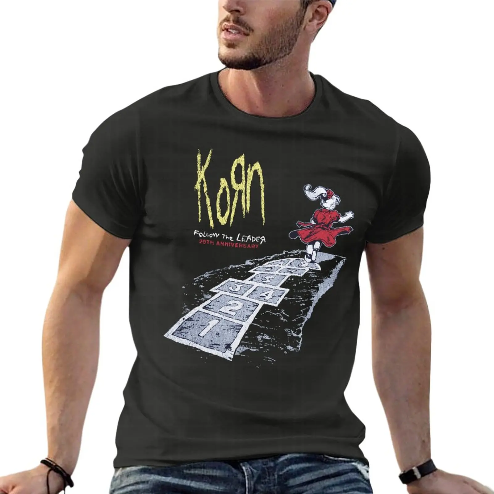 

Korn Follow The Leader 20Th Anniversary Oversized T-Shirts Printed Mens Clothing 100% Cotton Streetwear Plus Size Top Tee