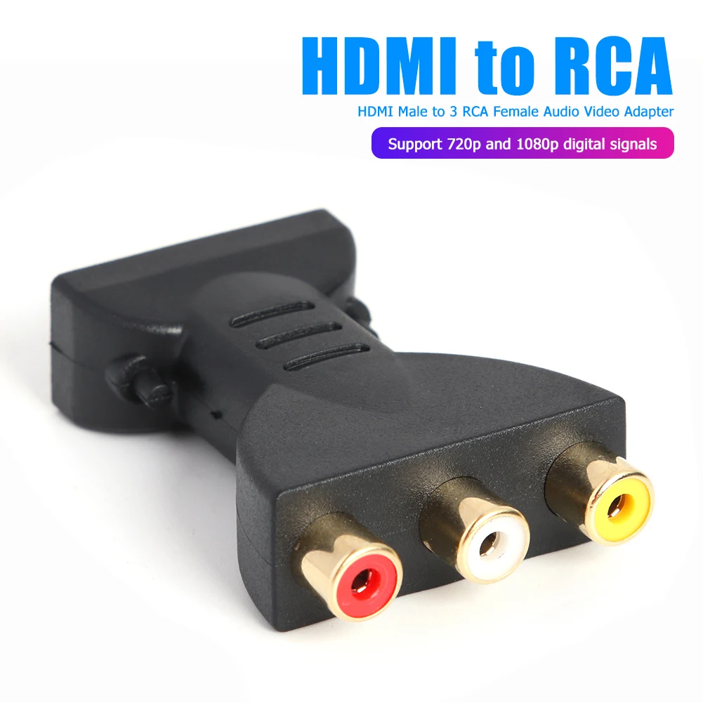 Цифровой AV-сигнал HDMI-совместимый с 3 RCA штекер-гнездо Аудио Адаптер компонент