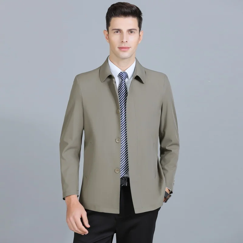 

2023 spring and autumn new 's lapel on simple casual jackets for men Men's coat