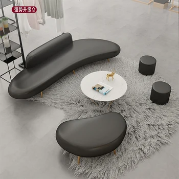 Small Clothing Leisure Area Couch Shop Sofa Beauty Salon Sand Shop High-quality Reception Sofa, with a Simple Modern Sofa Width