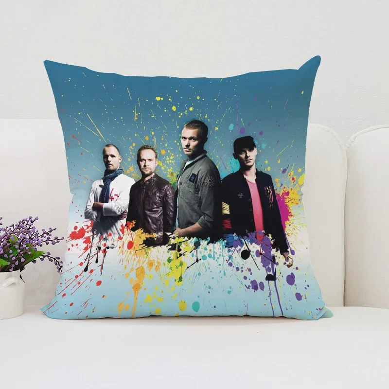 Чехол Для Подушки С Принтом Coldplay Двусторонний Короткий Плюшевый Квадратный На