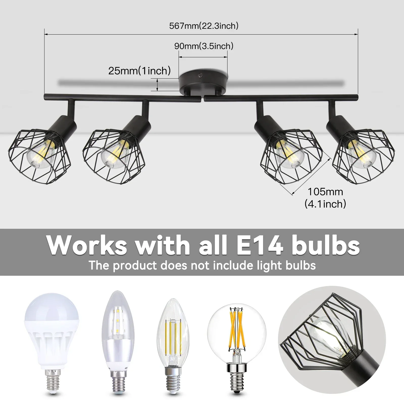 Элегантная лампа-подвеска с регулируемым углом 90-2/4 в 260 головок