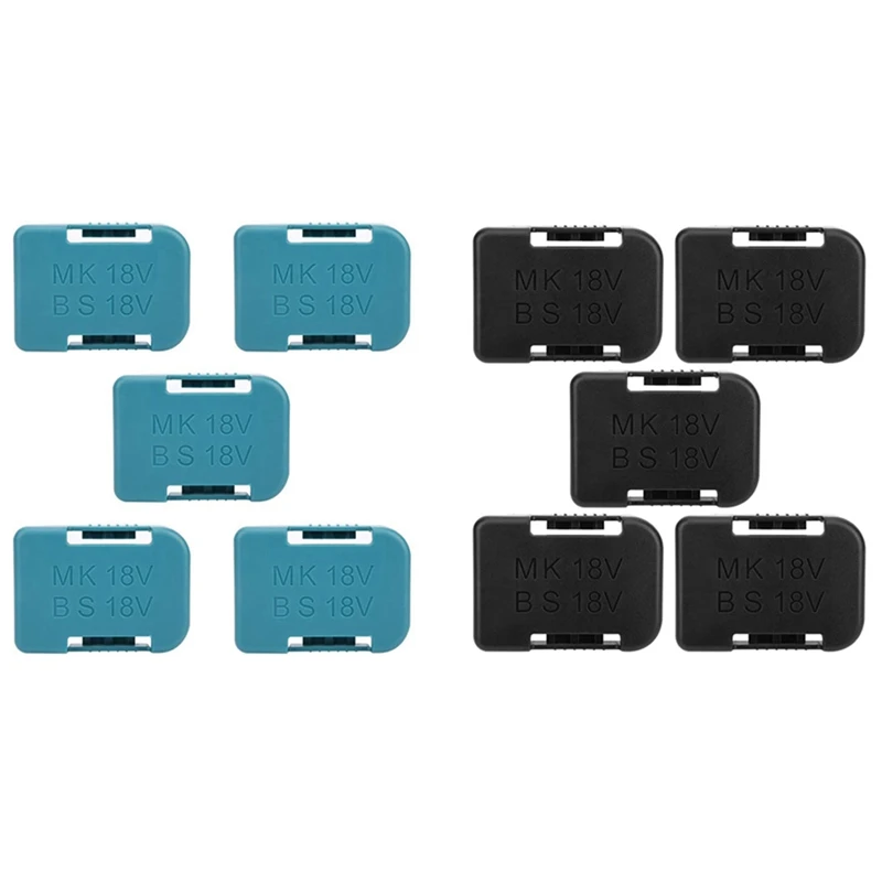 

New-10Pcs Battery Storage Rack Battery Holder Case For Makita 18V Fixing Devices(Black & Blue)